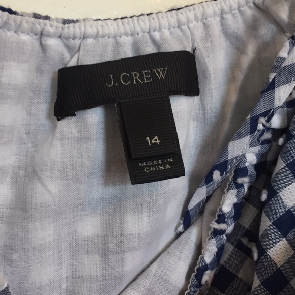 J Crew Gingham Tie Top - Picture 4 of 4